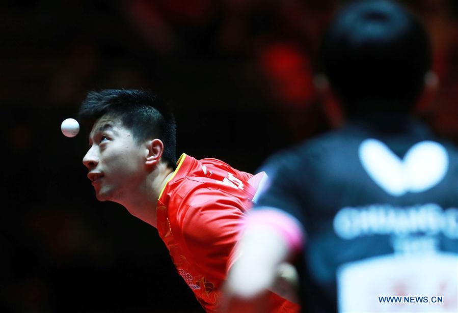 Ma Long wins Chuang Chih-Yuan 4-0 at men's singles match in Dusseldorf