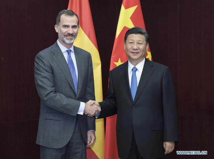Xi meets Spanish King Felipe VI on cooperation in B&R construction
