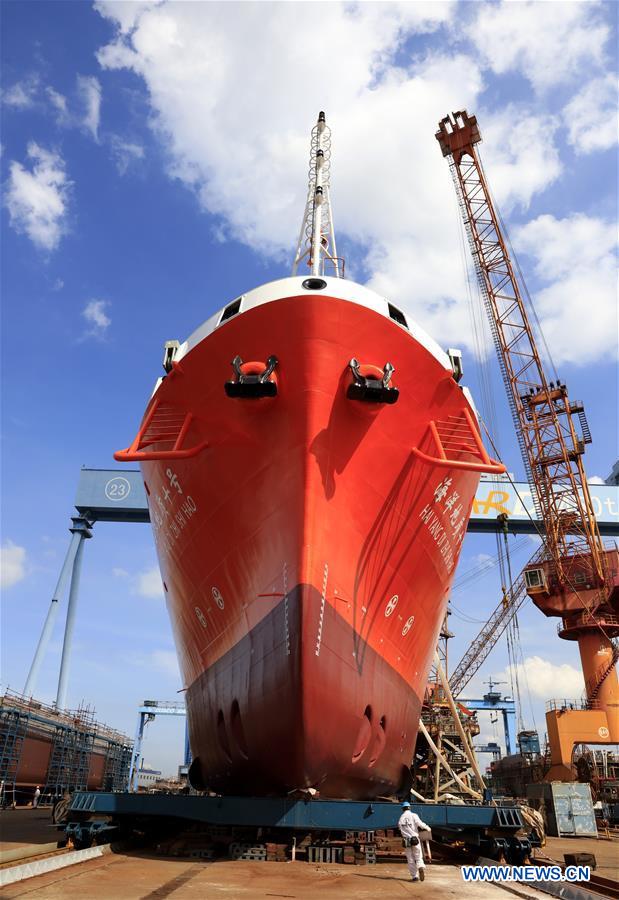 China's domestic marine research vessel unveiled in Guangdong