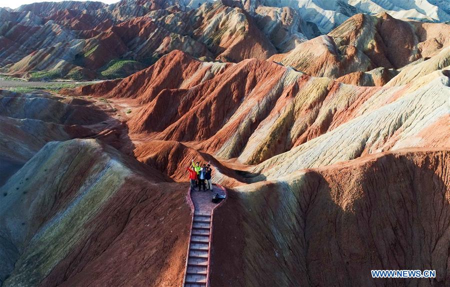 Amazing scenery of Danxia National Geological Park in China's Gansu