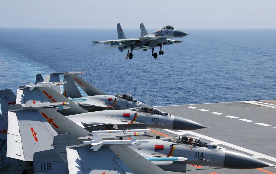 China's aircraft carrier formation conducts exercises in South China Sea