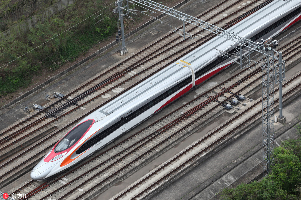 Guangzhou-Shenzhen-Hong Kong high-speed rail starts trial operation