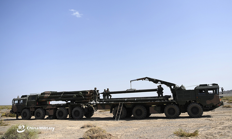 PHL-03 MLRS fires in Gobi Desert