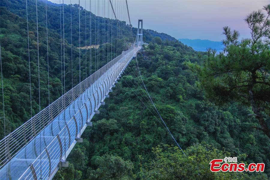 Guangdong opens 200-meter-high glass bridge