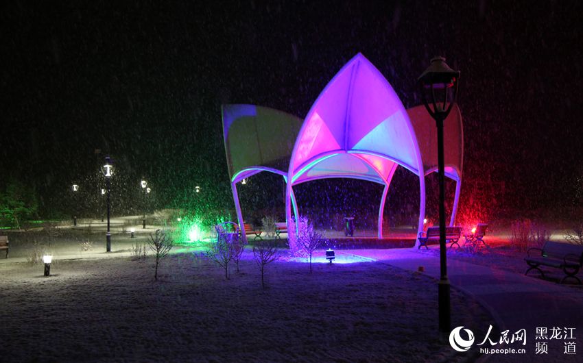 Snowfall in the coldest town in China
