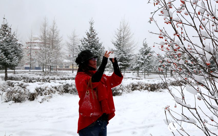 Snowfall in the coldest town in China
