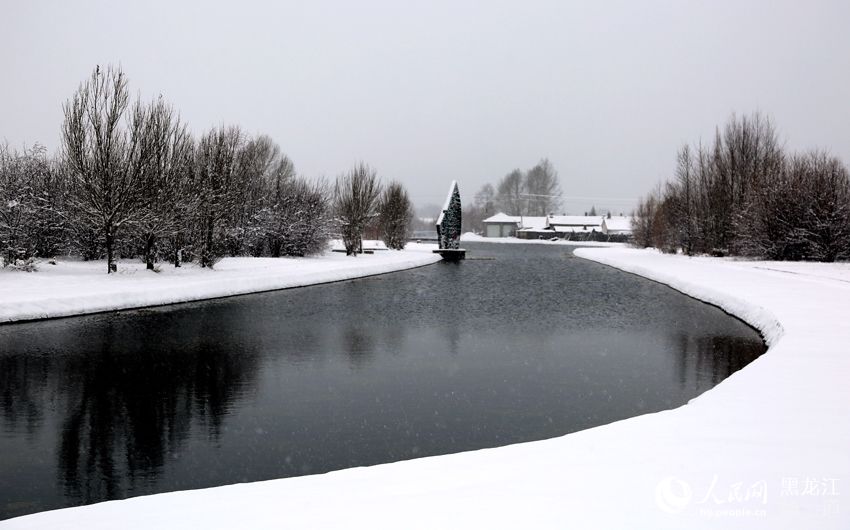 Snowfall in the coldest town in China
