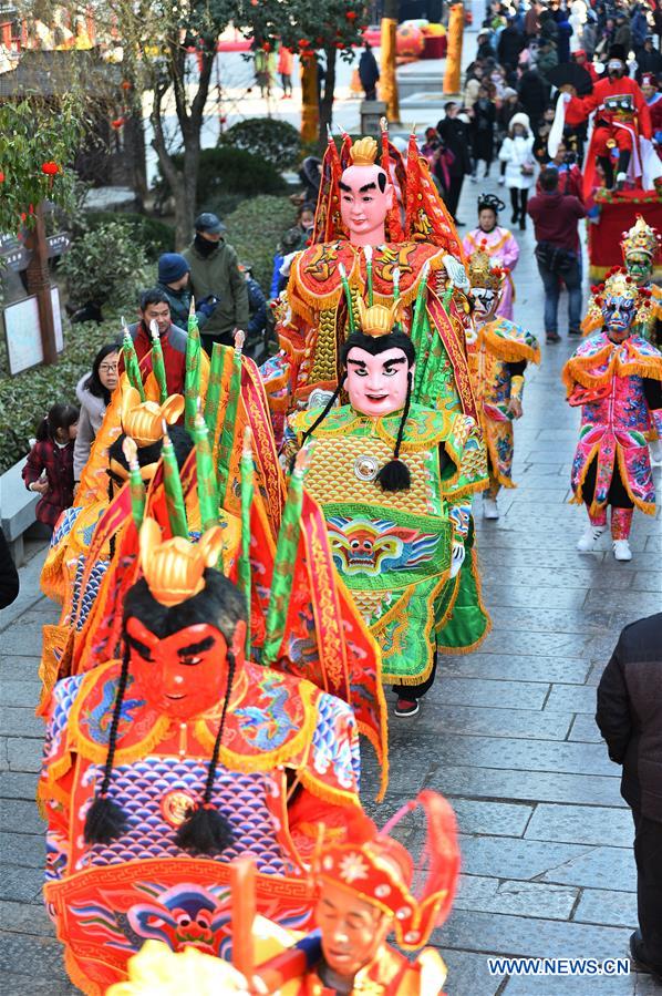 Shehuo celebration held for new year in Tai'erzhuang, China's Shandong