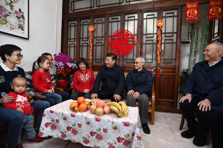 Xi sends Spring Festival greetings in Beijing inspection tour