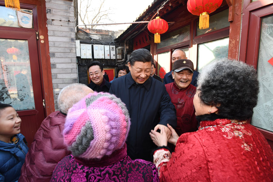 Xi sends Spring Festival greetings in Beijing inspection tour