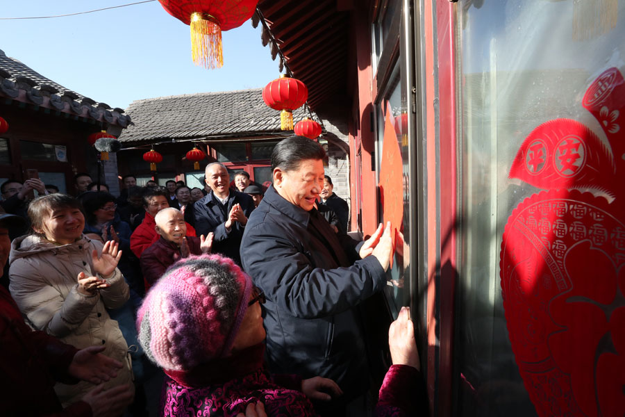 Xi sends Spring Festival greetings in Beijing inspection tour