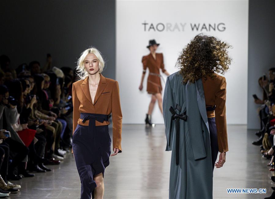 Creations of Taoray Wang Fall/Winter 2019 collection presented during New York Fashion Week