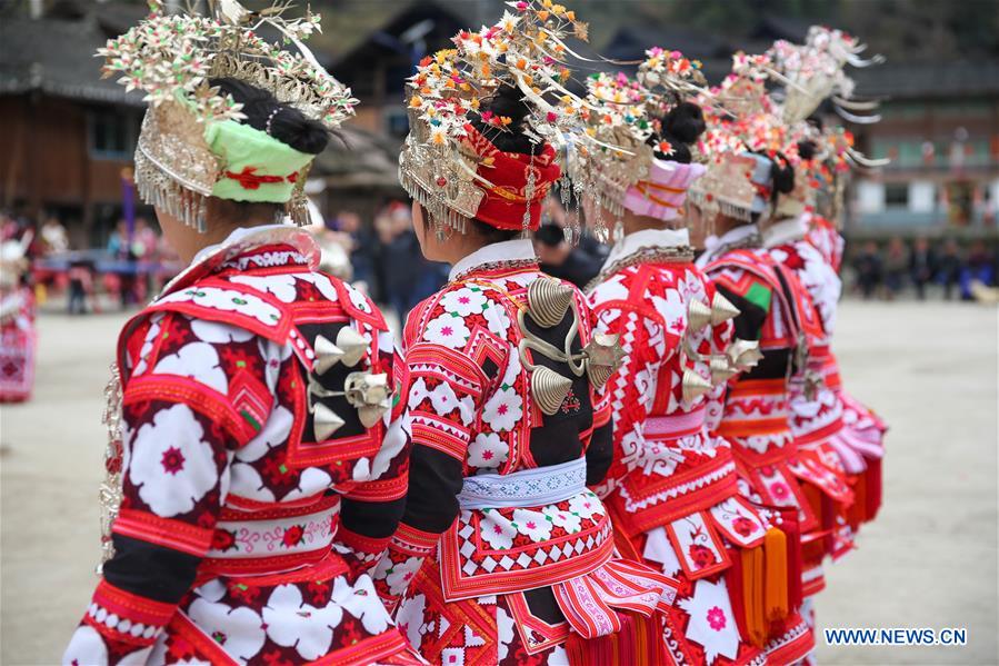 Miao people celebrate Spring Festival with lusheng performance in Guizhou