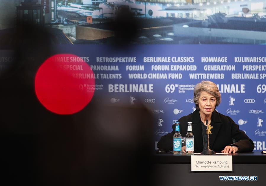 Charlotte Rampling wins Honorary Golden Bear prize for lifetime achievement at 69th Berlin Int'l Film Festival