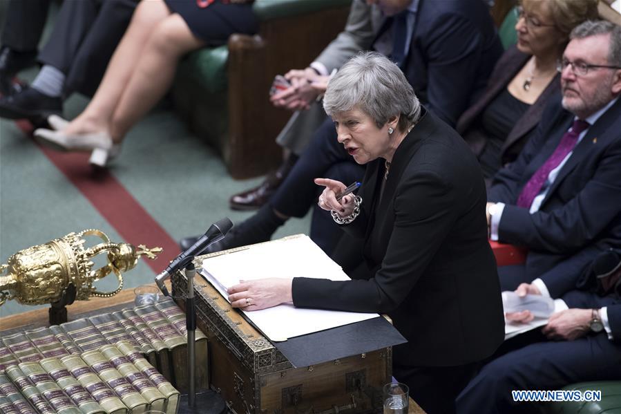 May attends PM's Questions in House of Commons in London