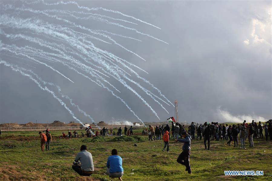 Palestinians join weekly anti-Israel rallies in eastern Gaza, clash with Israeli soldiers