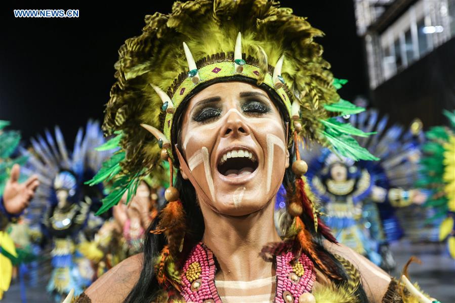 Carnival parade held in Sao Paulo, Brazil