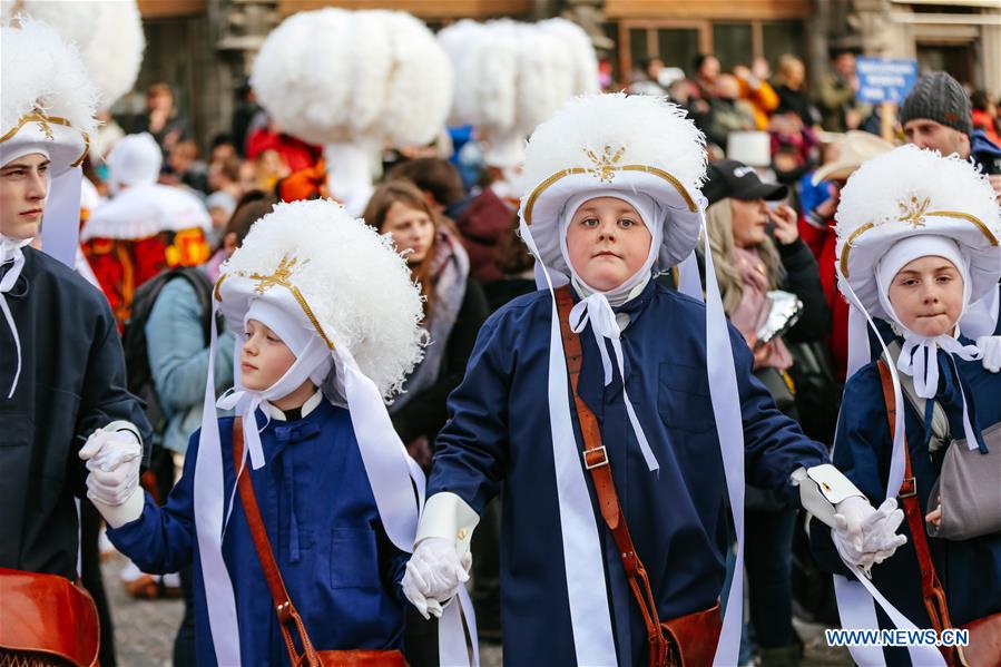 Binche's 3-day carnival concludes in Belgium