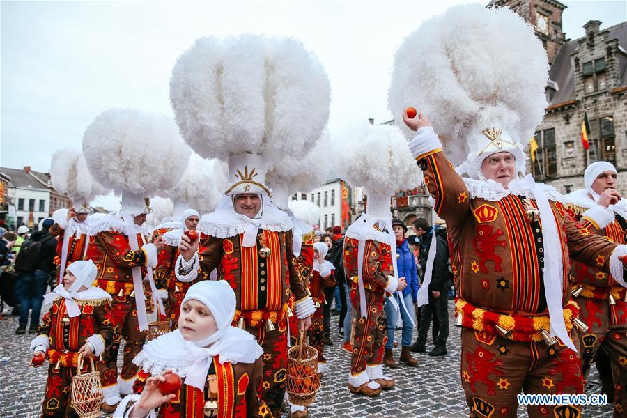 Binche's 3-day carnival concludes in Belgium