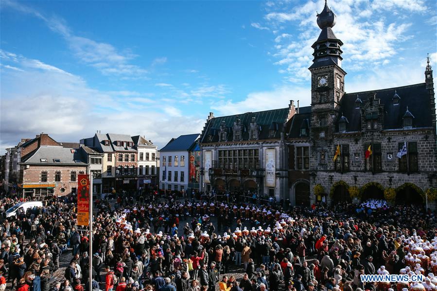 Binche's 3-day carnival concludes in Belgium