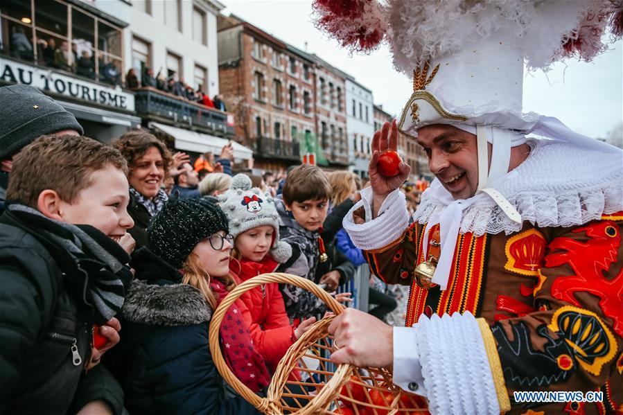 Binche's 3-day carnival concludes in Belgium