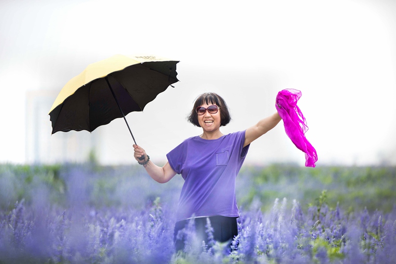 Lavender garden in Tongliao, Inner Mongolia, fascinates tourists with a sea of purple