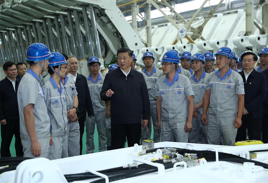 Xi inspects manufacturing enterprise, Yellow River ecological protection in central China