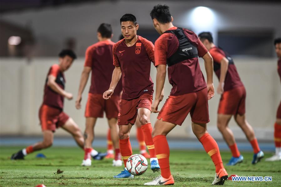 Team China attends training session ahead of group A match of FIFA World Cup Qatar 2022