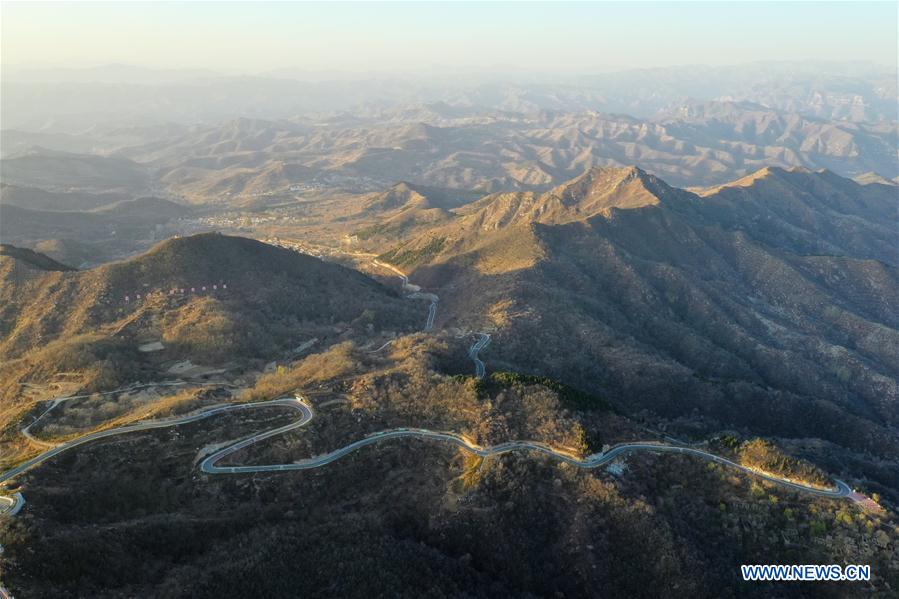 Aerial view of Shexian County in north China's Hebei