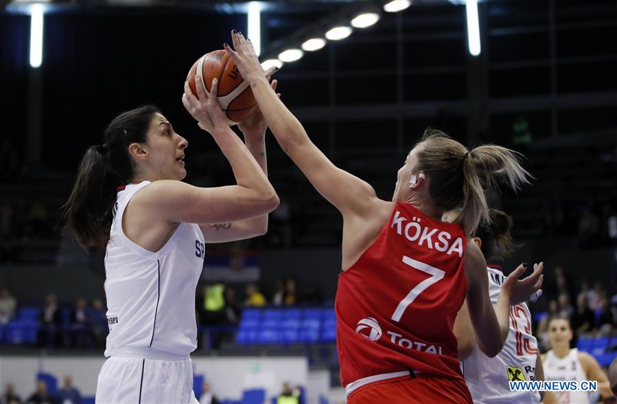 Group E match at FIBA Women's EuroBasket 2021 Qualifiers: Serbia vs. Turkey