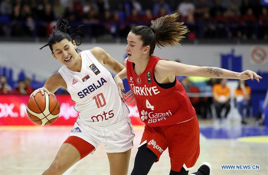 Group E match at FIBA Women's EuroBasket 2021 Qualifiers: Serbia vs. Turkey