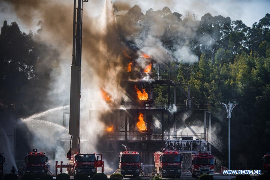 Fire drill held in Kunming, China's Yunnan