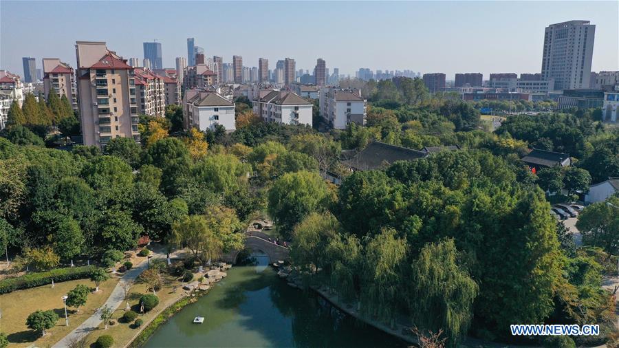 Scenery of Huaqiao economic development zone in China's Jiangsu