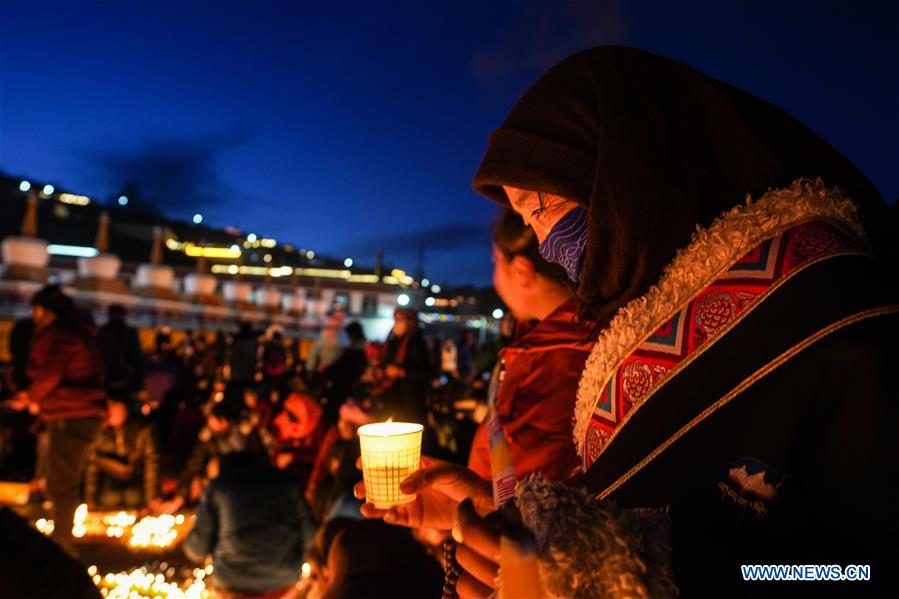 Butter Lamp Festival celebrated in China's Qinghai