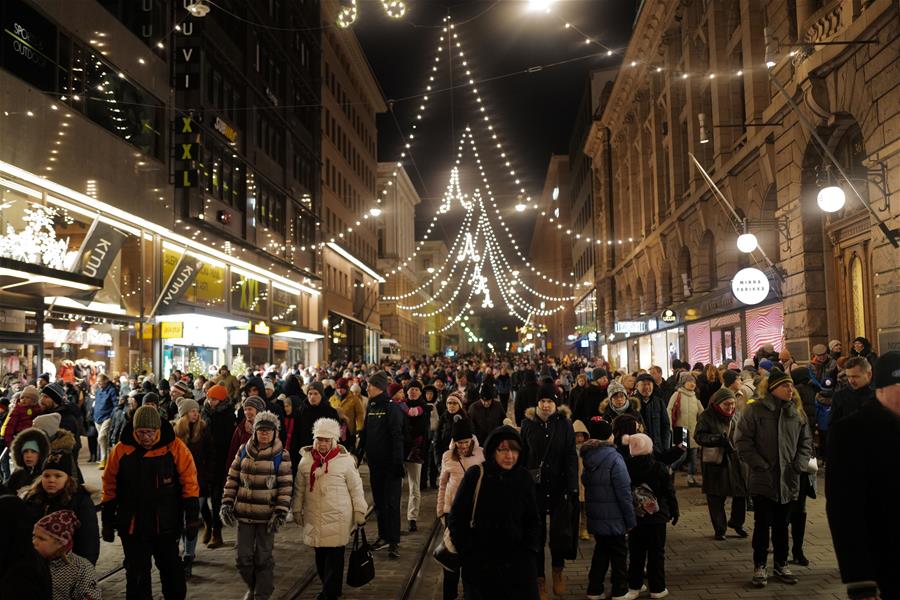 Christmas Lights event held in Helsinki