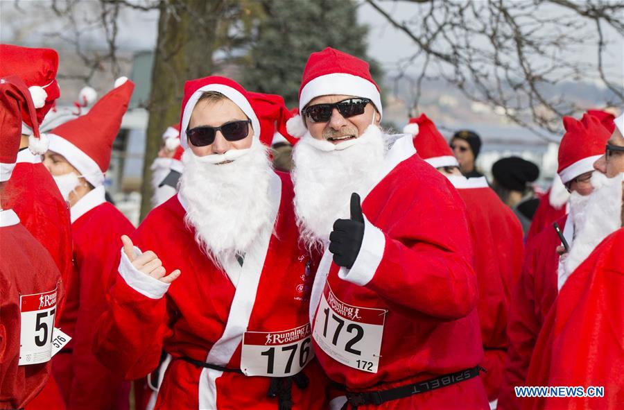 2019 Santa 5K Run held in Ontario, Canada