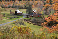 Autumn scenery in Vermont, U.S.