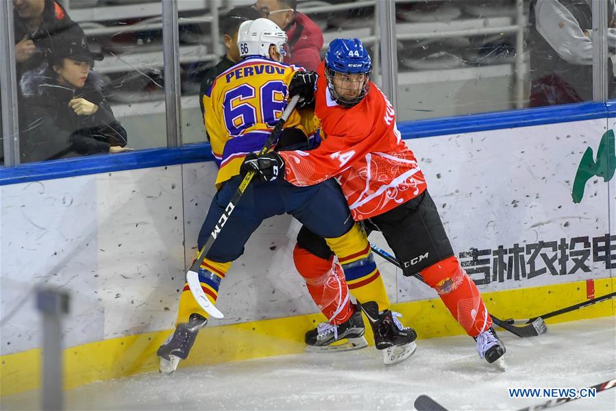 Silk Road Supreme Hockey League: Tsen Tou of China vs. Khimik of Russia