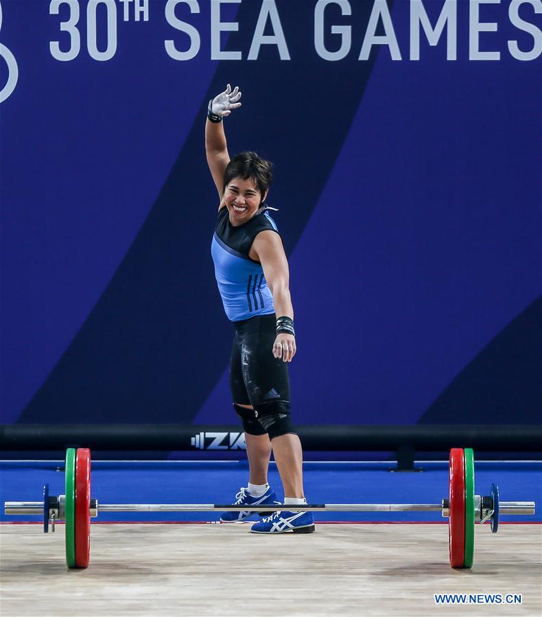 Women's weightlifting 55kg event held at Southeast Asian Games 2019