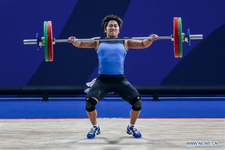 Women's weightlifting 55kg event held at Southeast Asian Games 2019