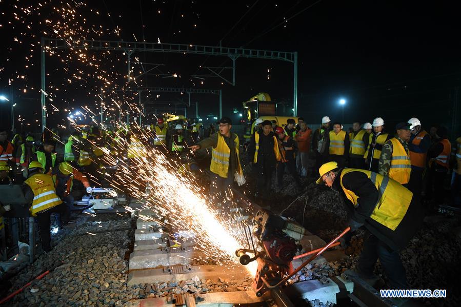 Feidong Railway Station in China's Anhui under transformation