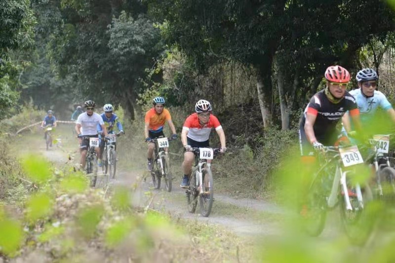 Cycling cultural festival opens at Haikou volcano park