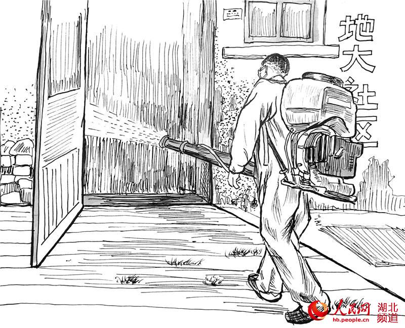 30 pen drawings by university teacher recreate the heroic moments amid epidemic in Wuhan