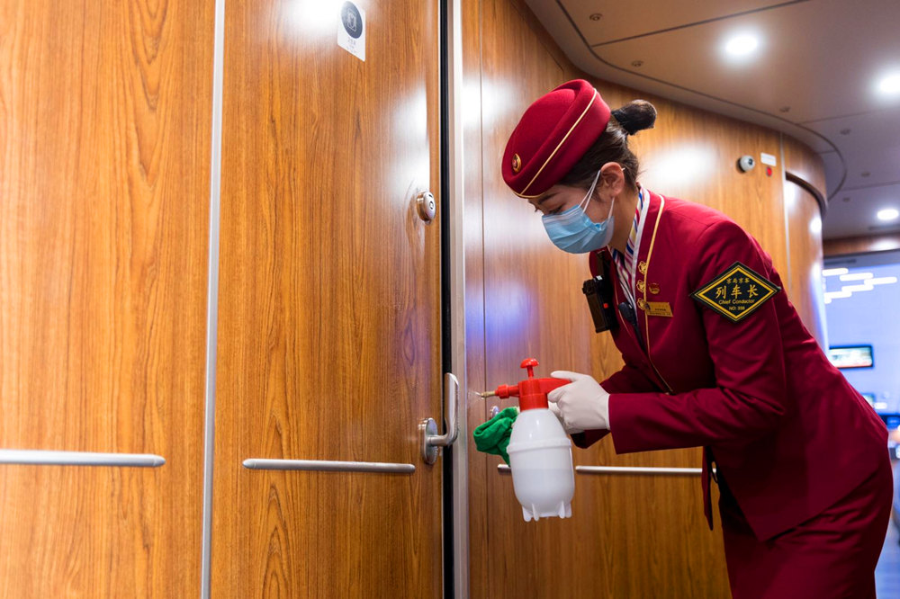 In pics: A train conductor at work during epidemic