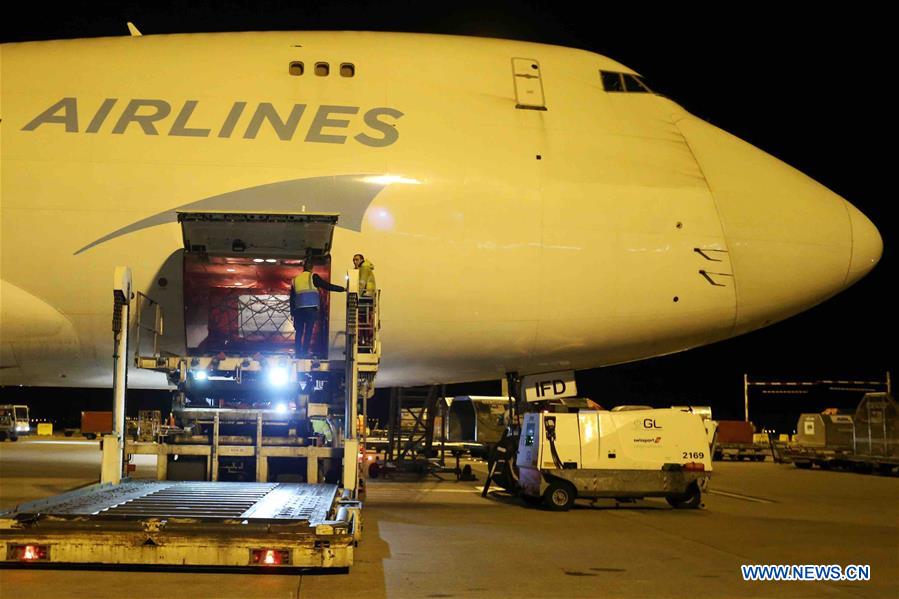 Plane carrying Chinese medical supplies for Europe lands in Belgium