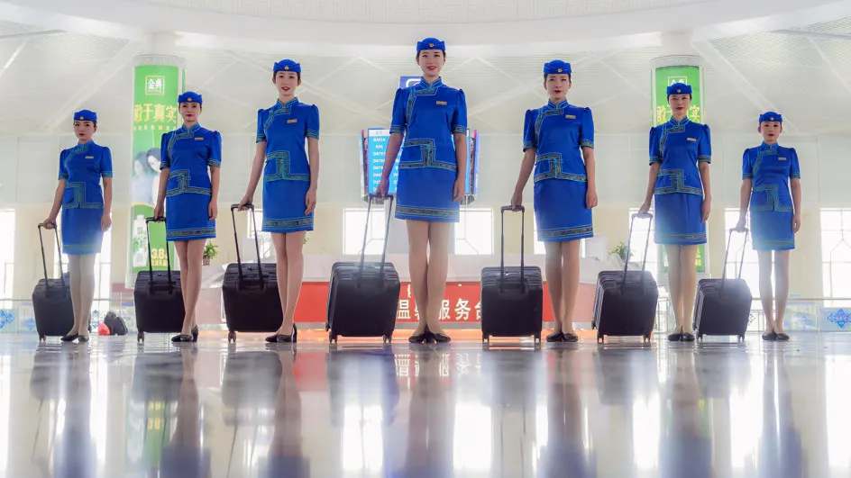 Hohhot high-speed trains update female attendant’s uniforms with Mongolian elements 