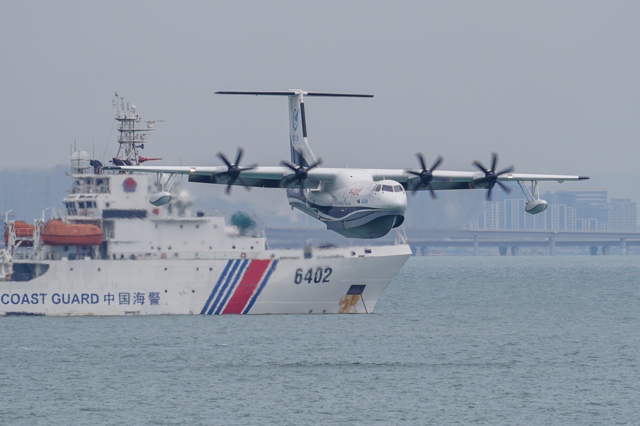 China’s AG600 large amphibious aircraft completes maiden flight over sea