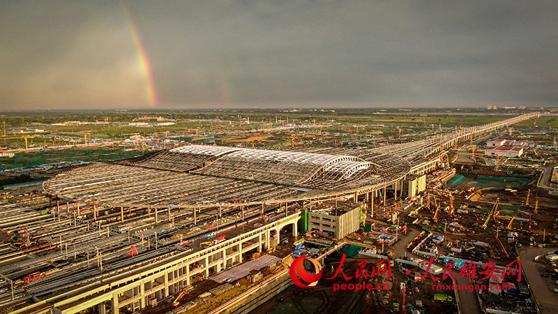 In pics: Xiong’an Station under construction in N China's Hebei