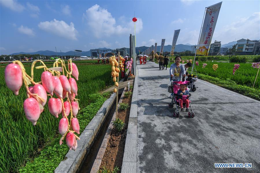 Harvest festival held to welcome China's National Day holiday in E China village