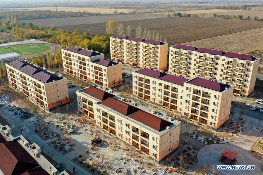 Construction work of 20 residential buildings completed in Axili, Xinjiang